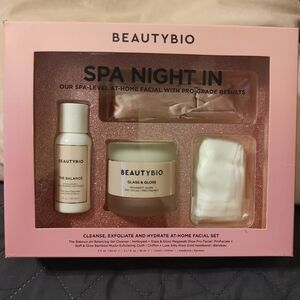 BeautyBio Spa Night In - Cleanse, Exfoliate & Hydrate at Home - Facial Set. New